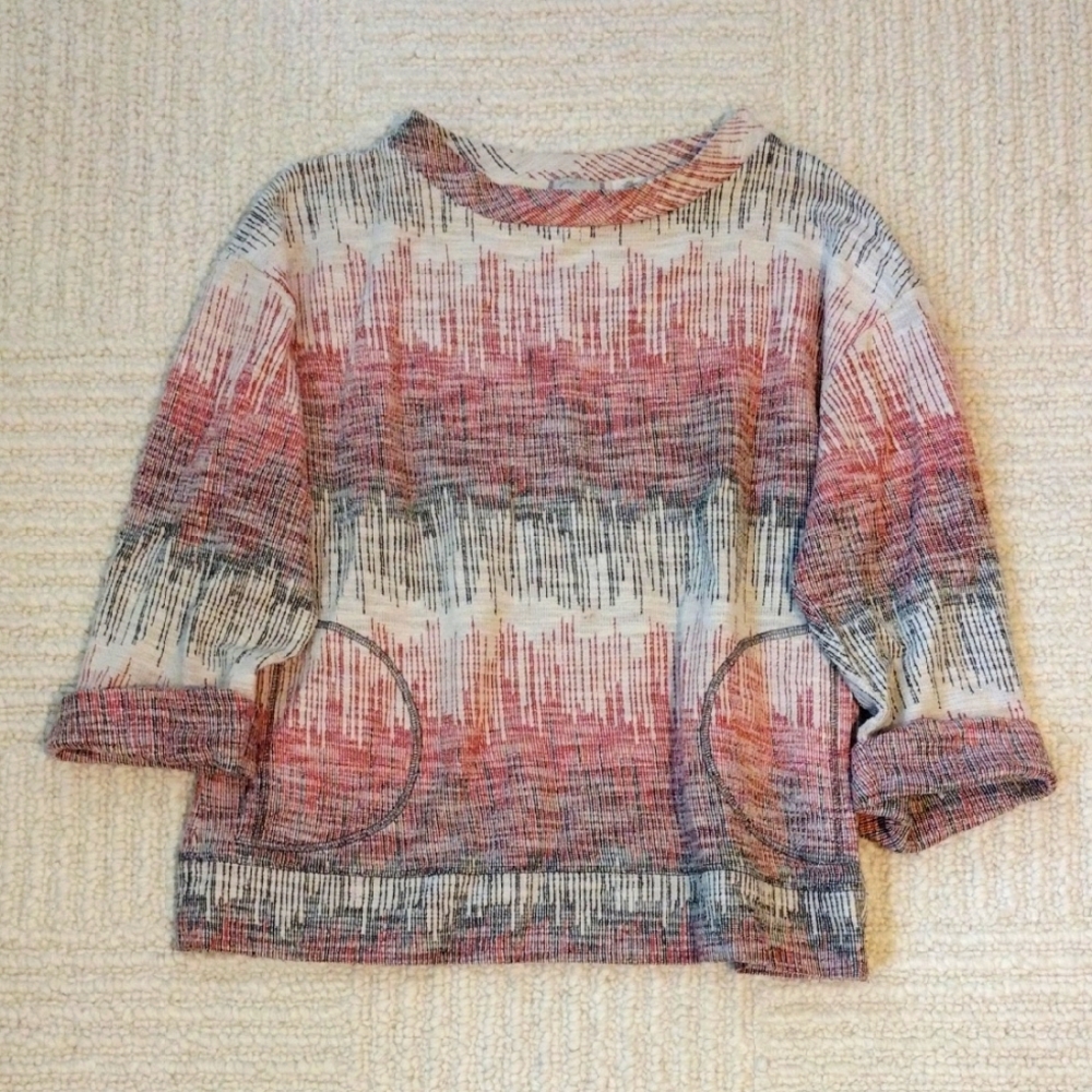 Anthropologie Multicolor Knit Sweater with Pockets